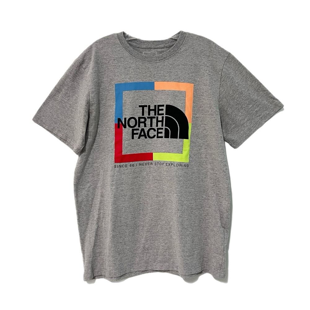 The North Face T Shirt Men Medium Gray Coordinates Never Stop Exploring EUC
